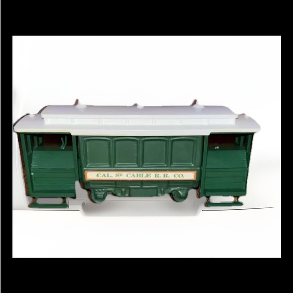 Vintage Avon Cal. St. Cable R.R Co. Train Car Green Van Ness Ave 42. *Empty* - Picture 3 of 7